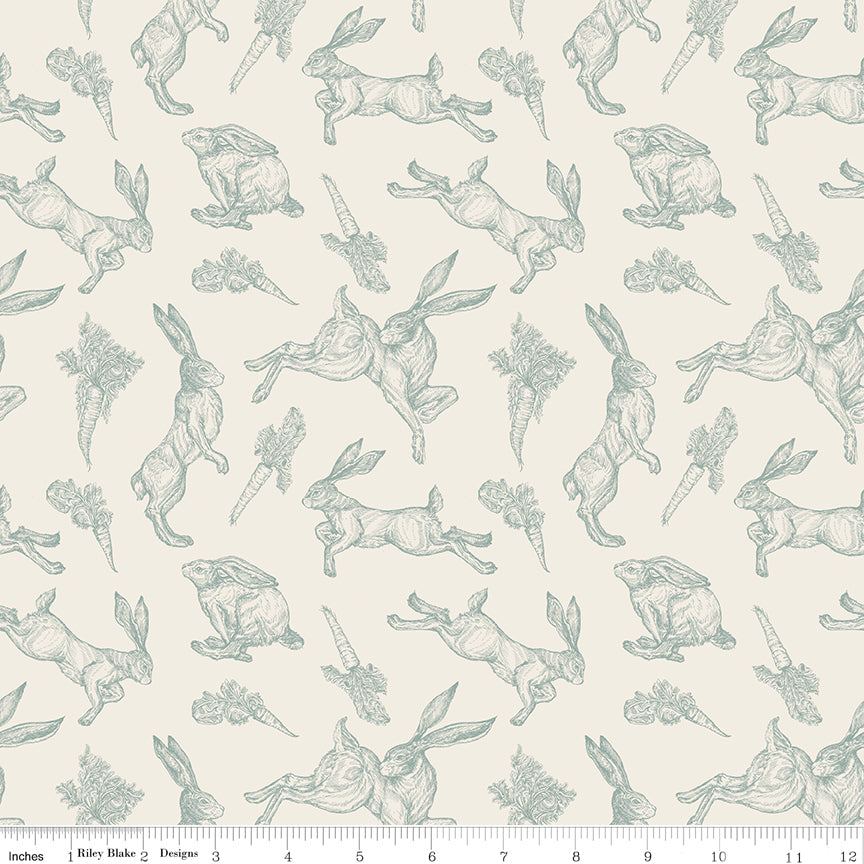 Sweet Spring | Bunnies Ivory by Hester & Cook for Riley Blake | C15803-IVORY