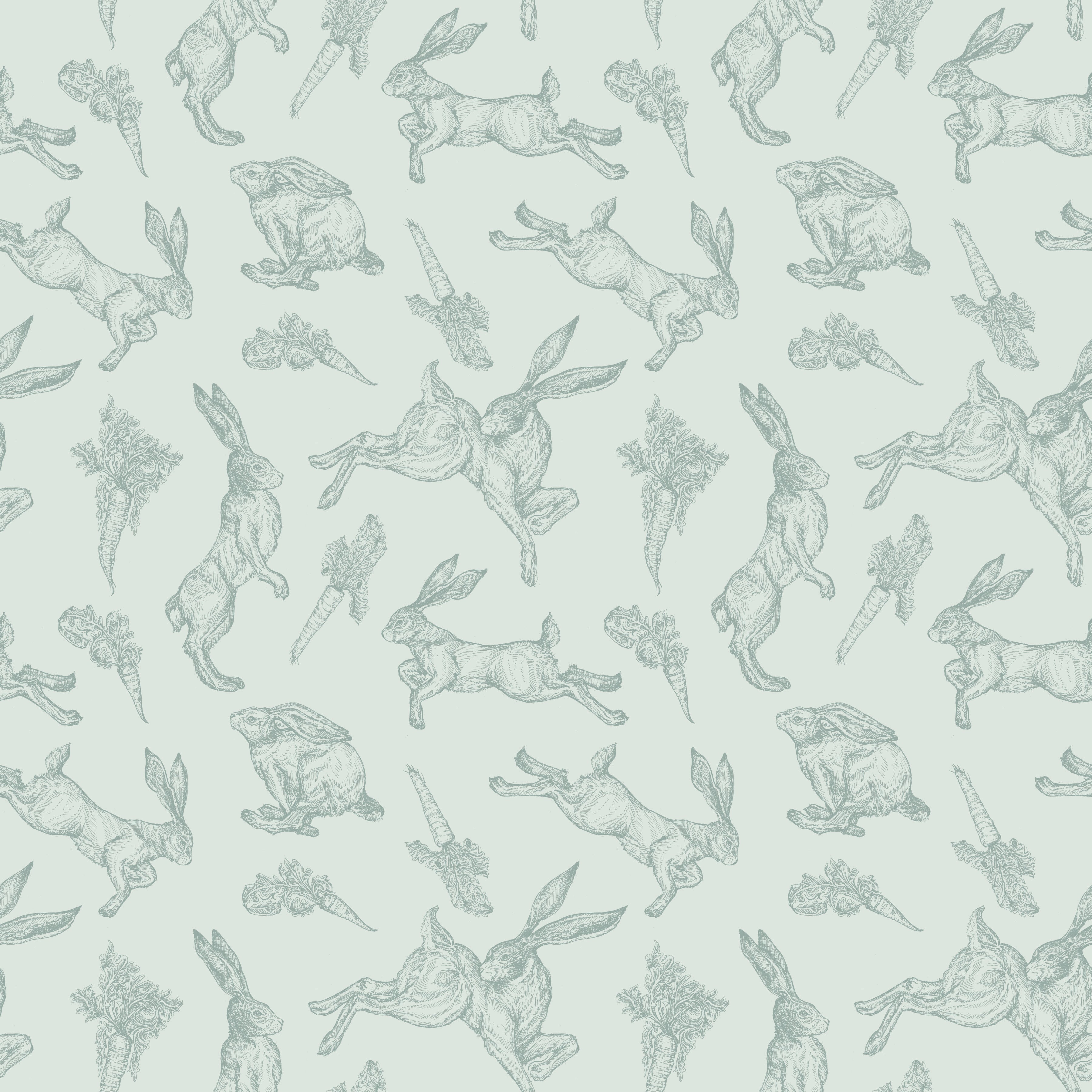 Sweet Spring | Bunnies Seafoam by Hester & Cook for Riley Blake | C15803-SEAFOAM