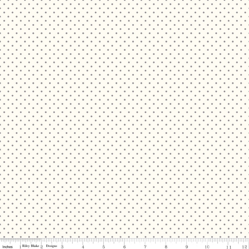 Swiss Dot | Gray Dots on Cream by Riley Blake | C600-40 GRAY