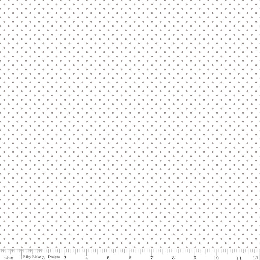 Swiss Dot | Gray Dots on White by Riley Blake | C660-40 GRAY