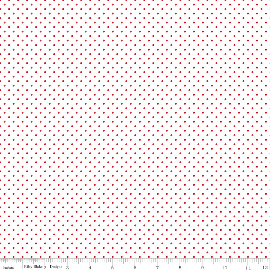 Swiss Dot | Red Dots on White by Riley Blake | C660-80 RED