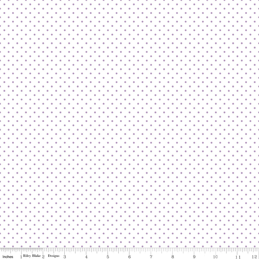 Swiss Dot | Lavender Dots on White by Riley Blake | C660-LAVENDER