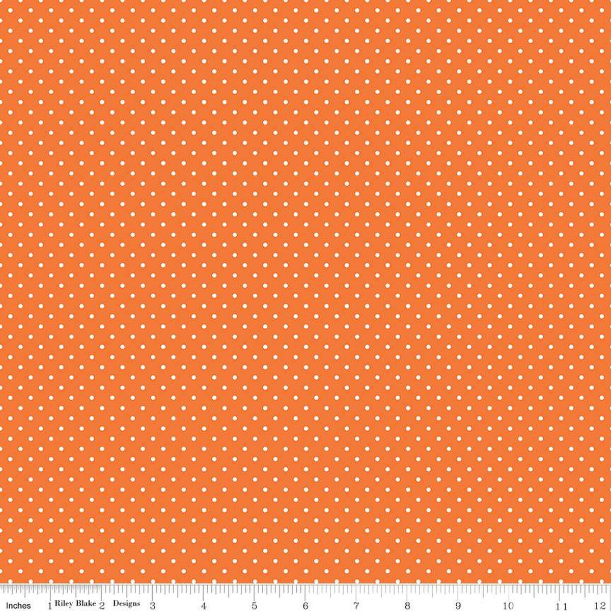 Swiss Dot | White Dots on Orange by Riley Blake | C670-60 ORANGE