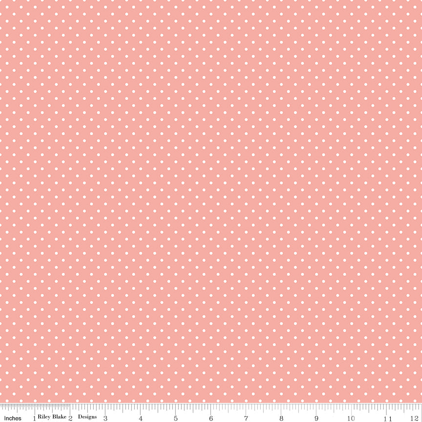 Swiss Dot | White Dots on Apricot Blush by Riley Blake | C670-APRICOTBLUSH