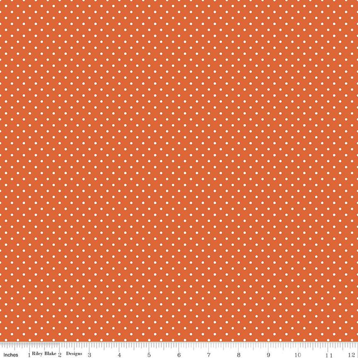 Swiss Dot | White Dots on Autumn by Riley Blake | C670-AUTUMN