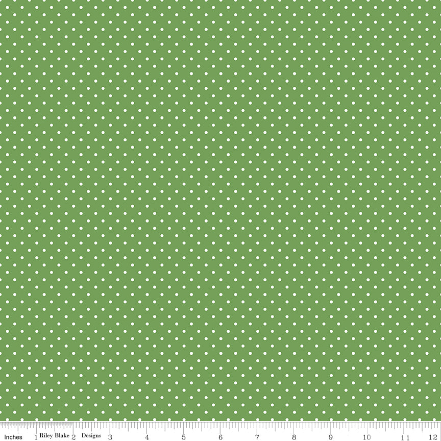 Swiss Dot | White Dots on Clover by Riley Blake | C670-CLOVER