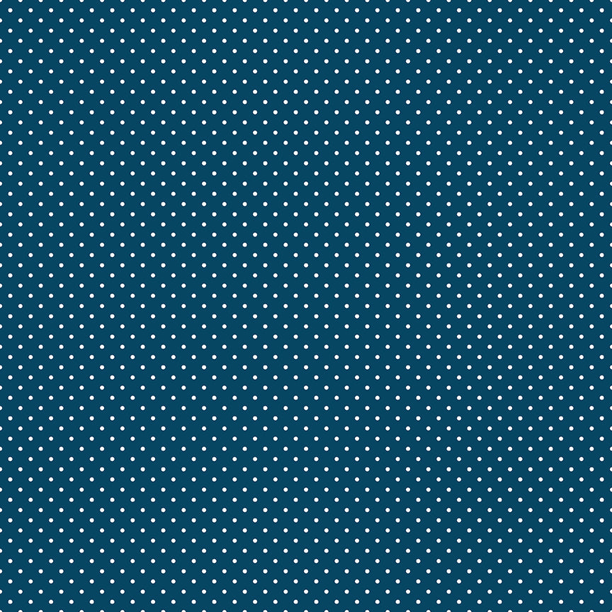 Swiss Dot | White Dots on Oxford Blue by Riley Blake | C670-OXFORDBLUE