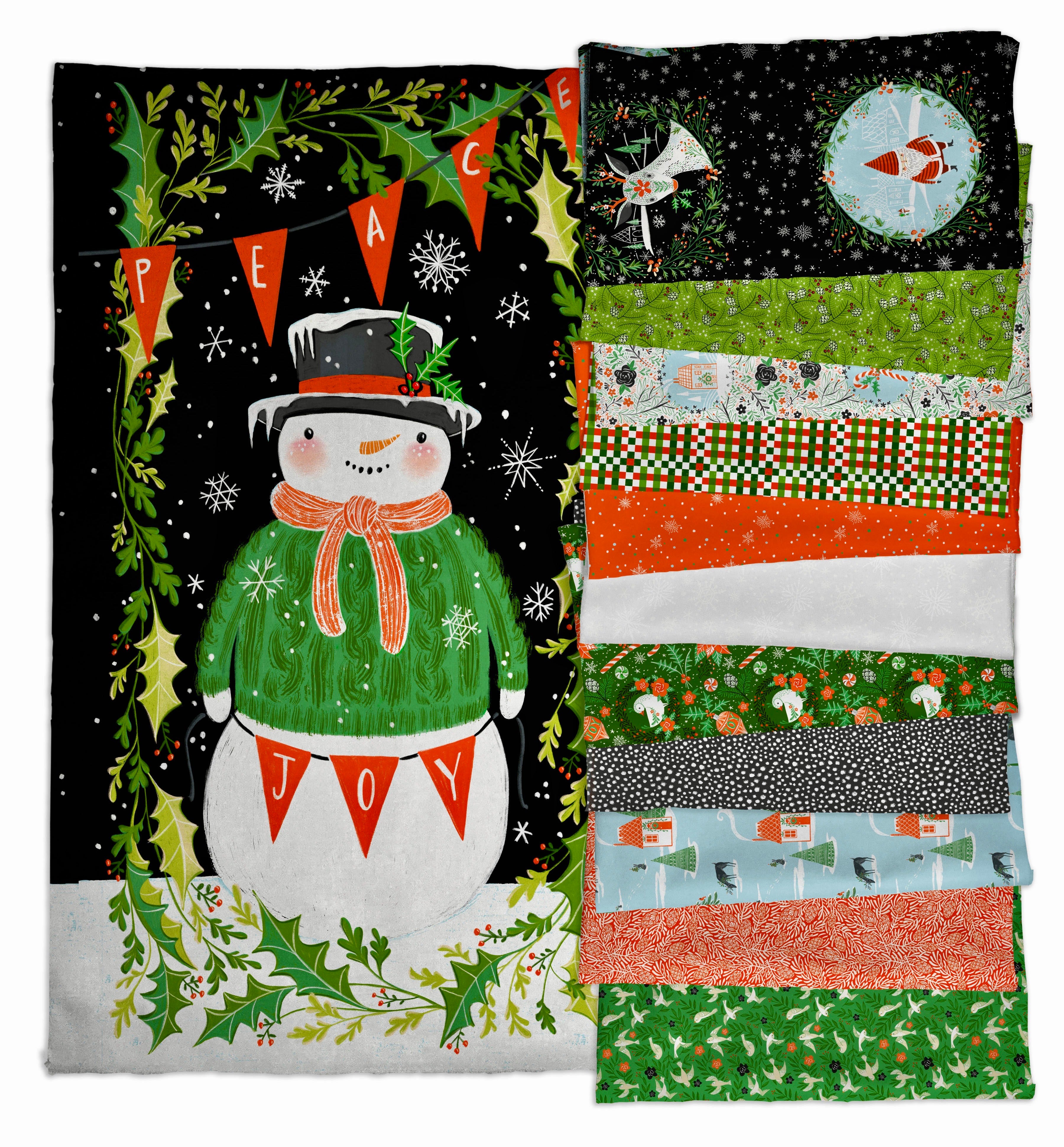 Winter Joy | Peace and Joy 24" Panel by Cori Dantini for Free Spirit