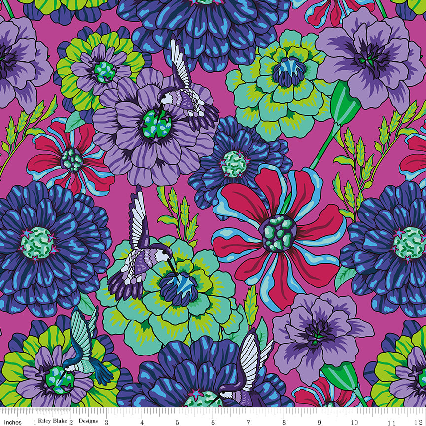 Botanic Blast | Main Hot Pink by Sew Yeah Quilting for Riley Blake | CD15540-HOTPINK