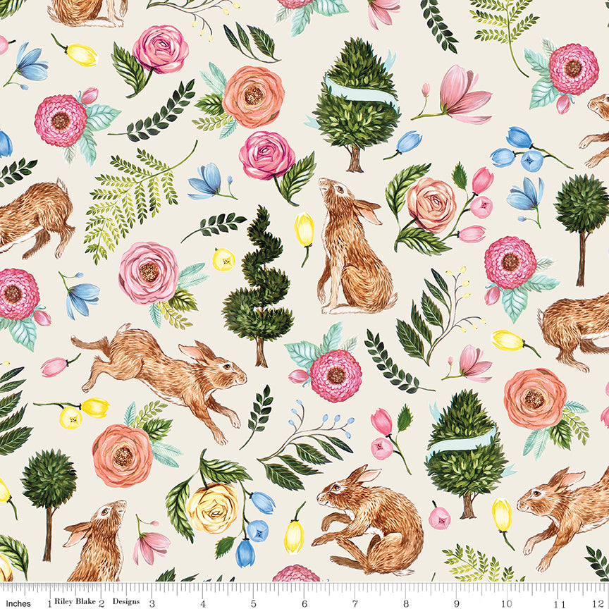 Sweet Spring | Main Ivory by Hester & Cook for Riley Blake | CD15800-IVORY