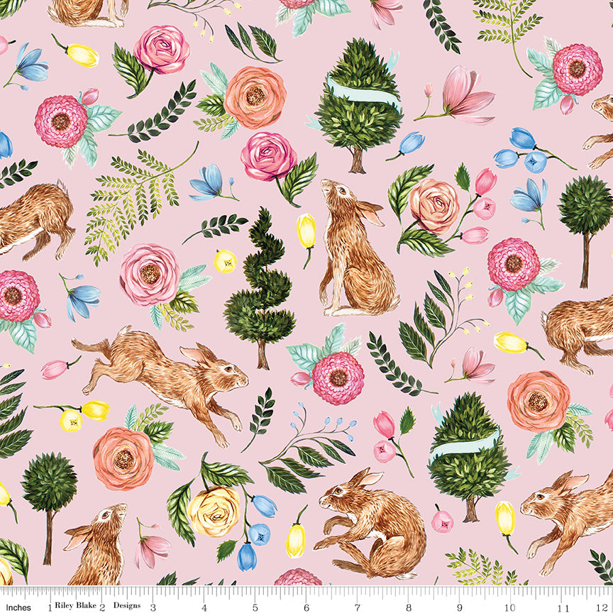 Sweet Spring | Main Pink by Hester & Cook for Riley Blake | CD15800-PINK