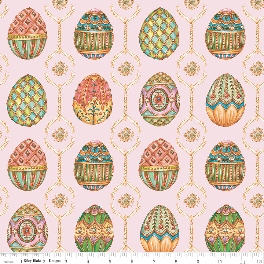 Sweet Spring | Easter Eggs Pink by Hester & Cook for Riley Blake | CD15801-PINK