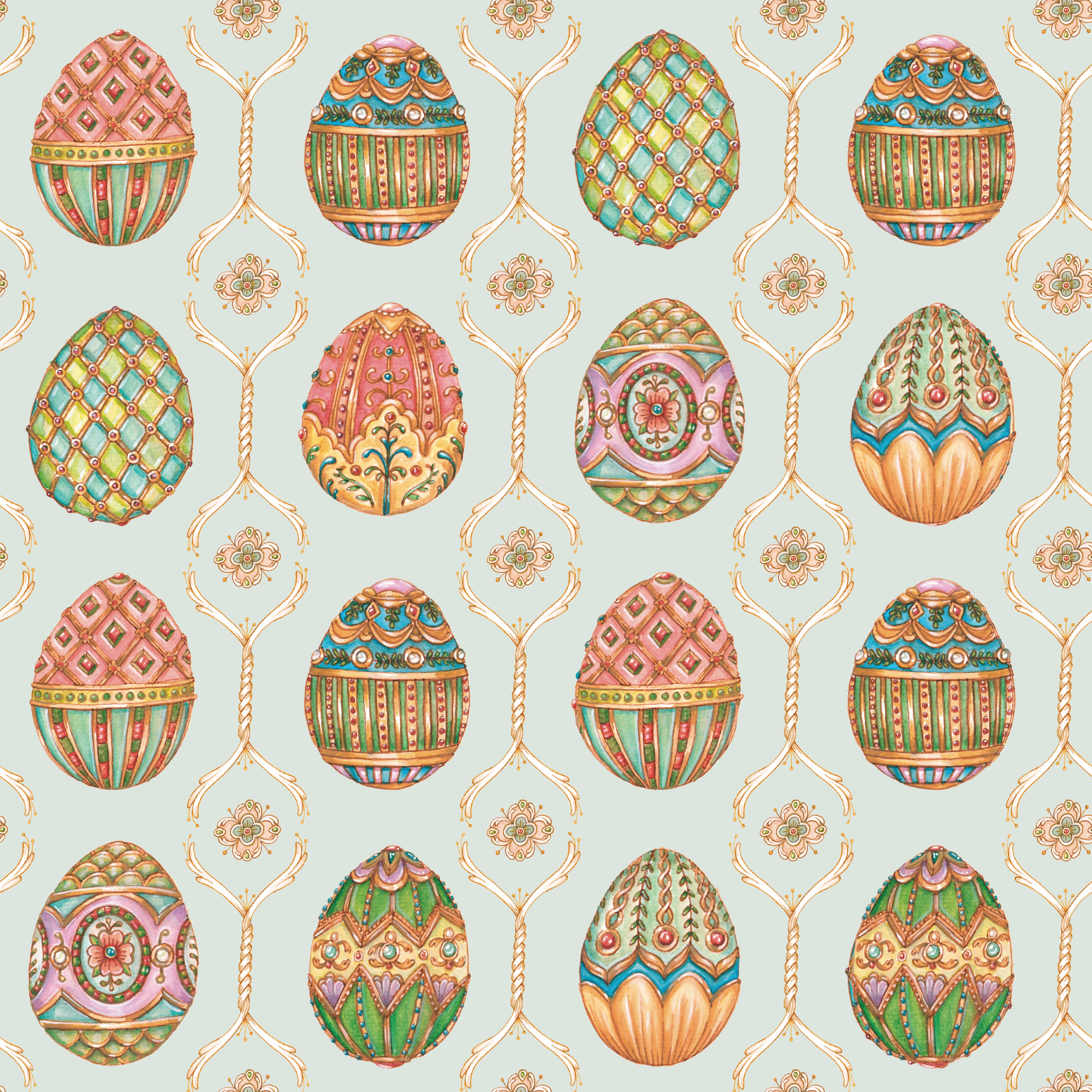 Sweet Spring | Easter Eggs Seafoam by Hester & Cook for Riley Blake | CD15801-SEAFOAM