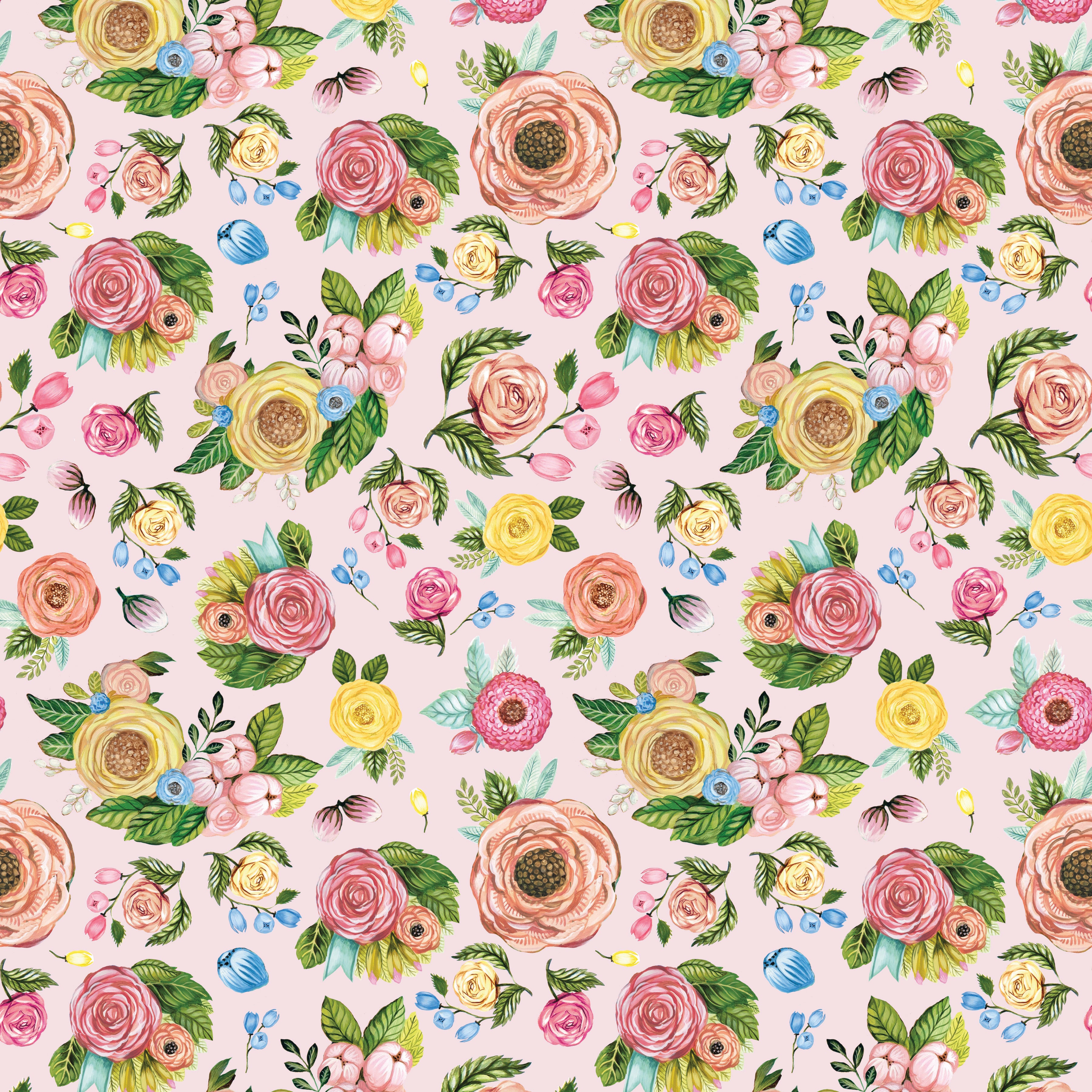 Sweet Spring | Floral Pink by Hester & Cook for Riley Blake | CD15802-PINK