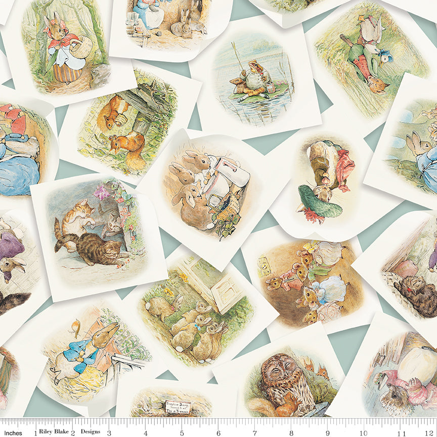 Peter Rabbit & Friends | Main Blue by Beatrix Potter for Riley Blake | CD15860-BLUE