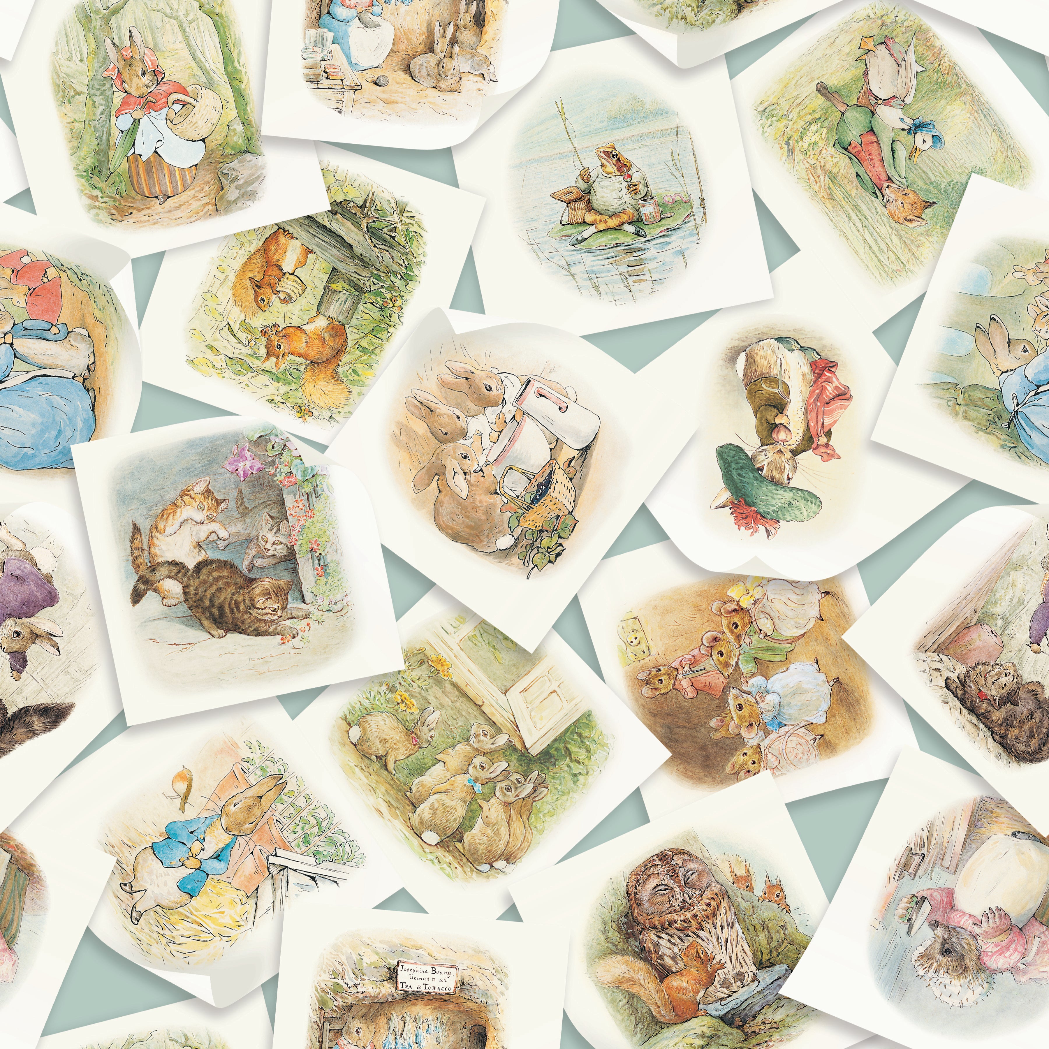 Peter Rabbit & Friends | Main Blue by Beatrix Potter for Riley Blake | CD15860-BLUE