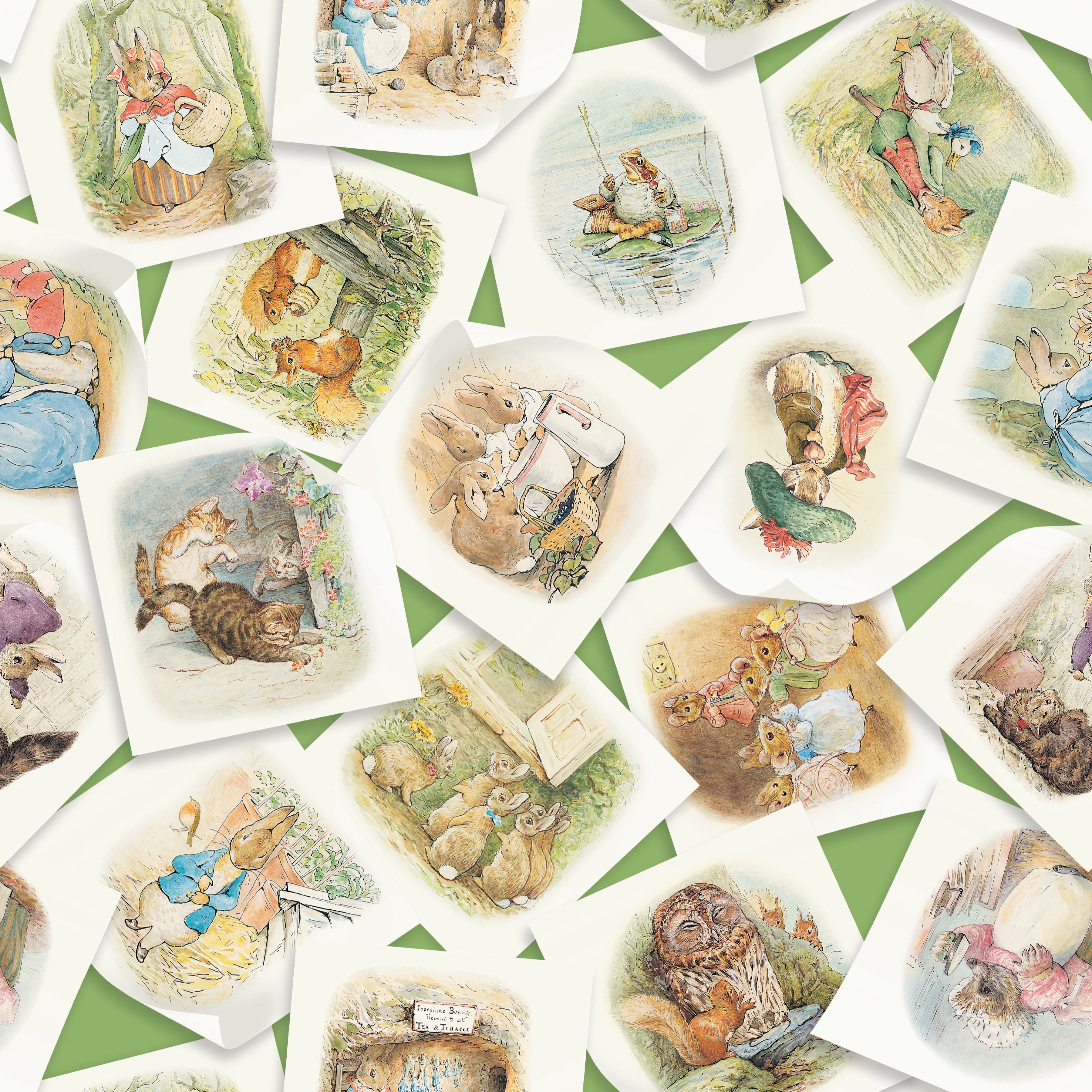 Peter Rabbit & Friends | Main Green by Beatrix Potter for Riley Blake | CD15860-GREEN