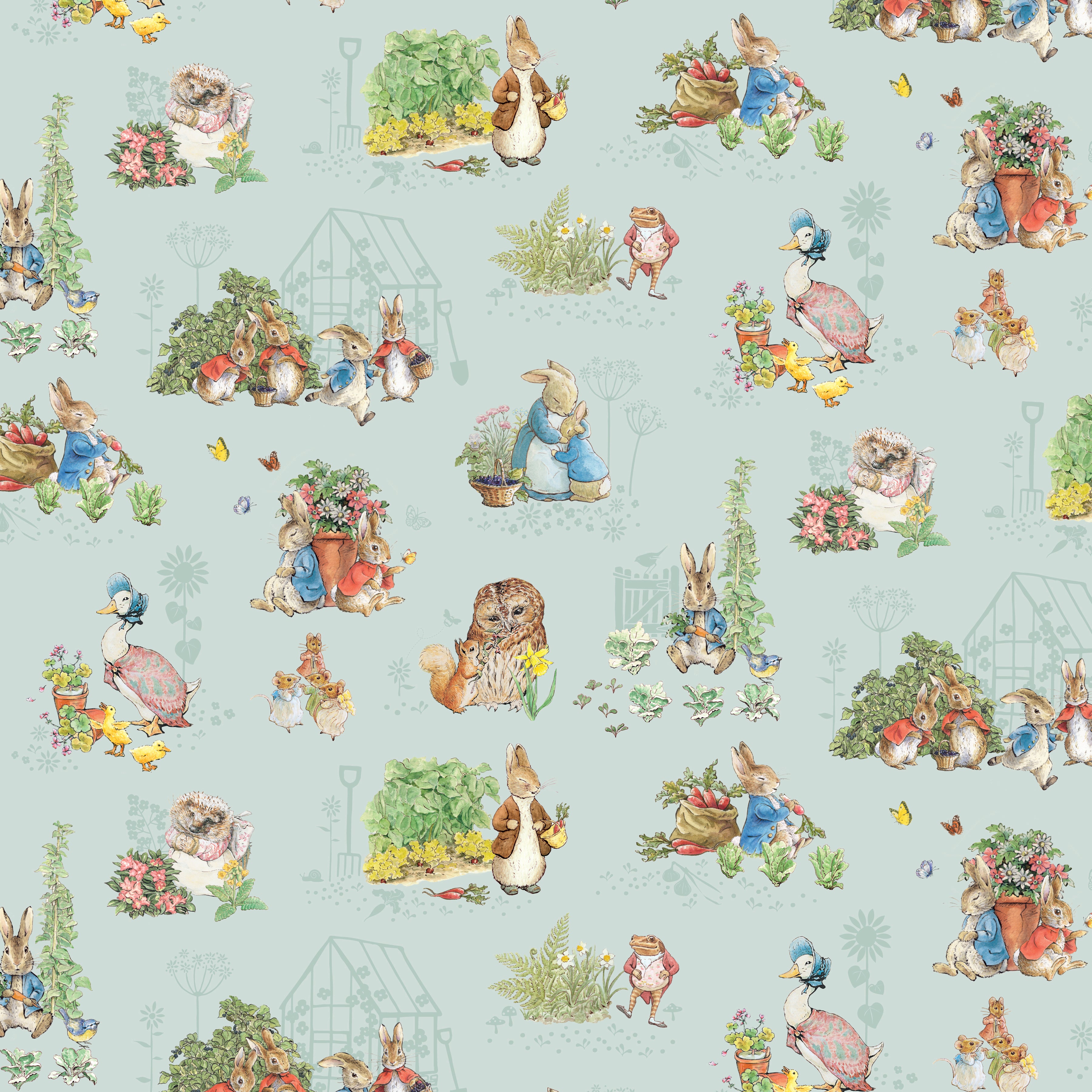 Peter Rabbit & Friends | Characters Blue by Beatrix Potter for Riley Blake | CD15861-BLUE