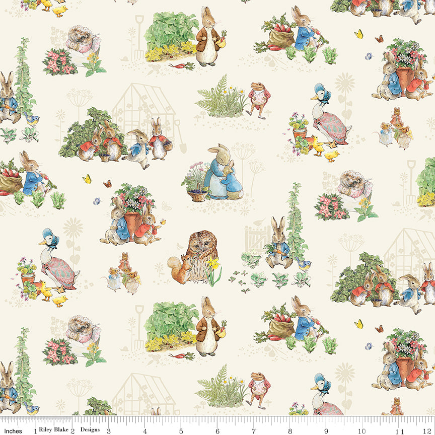 Peter Rabbit & Friends | Characters Cloud by Beatrix Potter for Riley Blake | CD15861-CLOUD