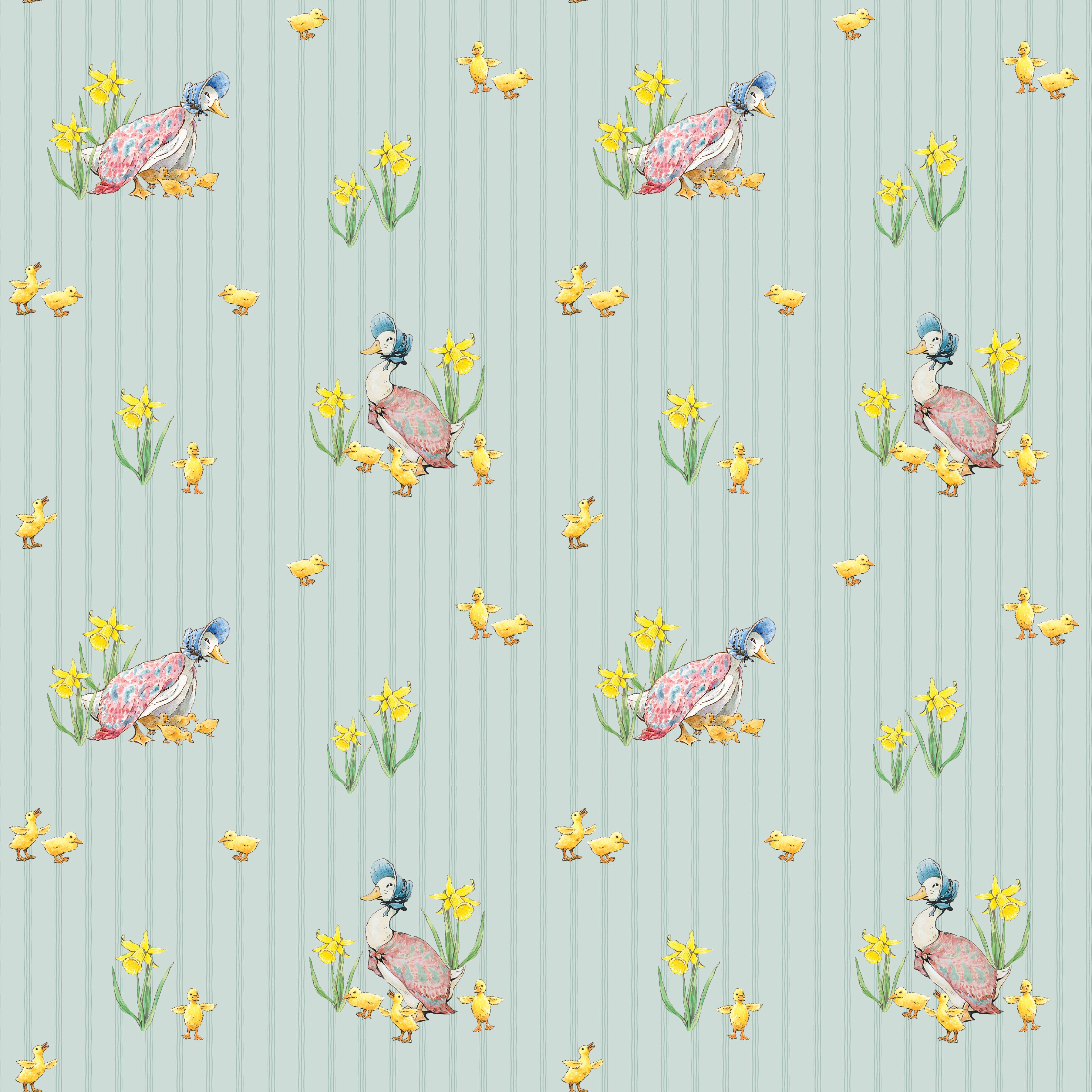 Peter Rabbit & Friends | Duck Stripe Blue by Beatrix Potter for Riley Blake | CD15862-BLUE