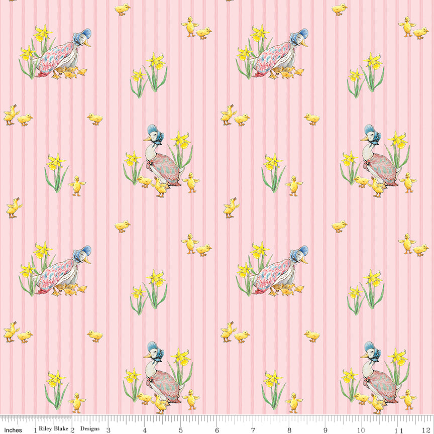 Peter Rabbit & Friends | Duck Stripe Pink by Beatrix Potter for Riley Blake | CD15862-PINK