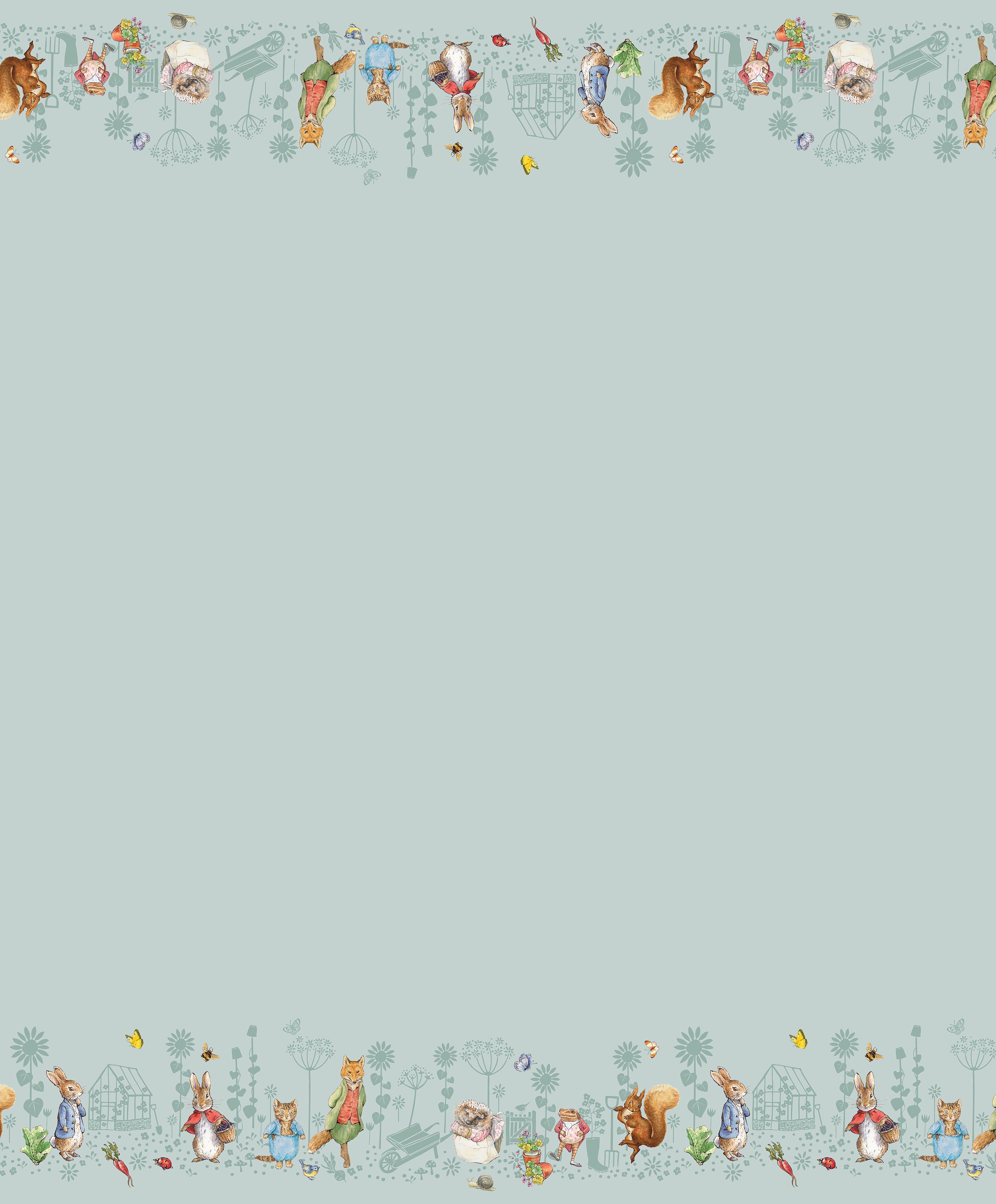 Peter Rabbit & Friends | Border Print Blue by Beatrix Potter for Riley Blake | CD15867-BLUE