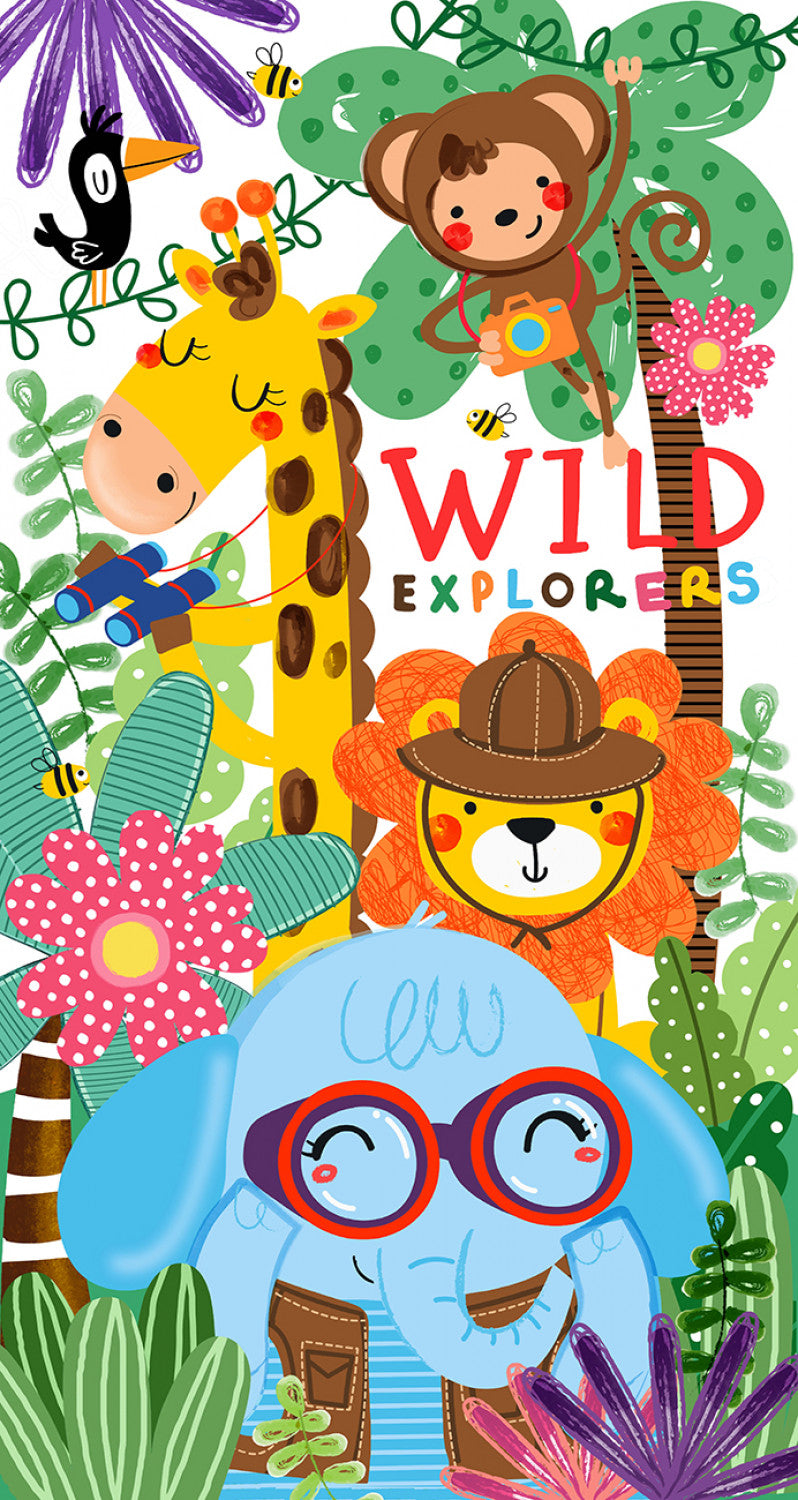 Jungle Explorers | Wild Explorer 24" Panel by Michael Miller Fabrics