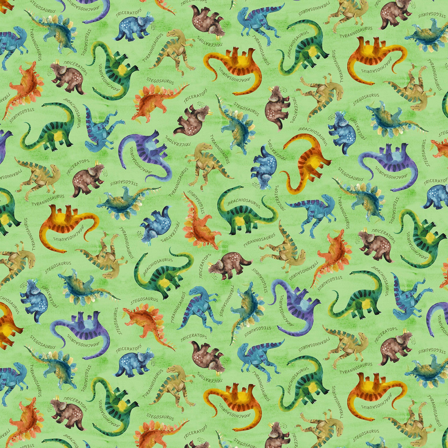 Wild One | Dino and Friends Celery by Michael Miller Fabrics | DCX11857-CELR