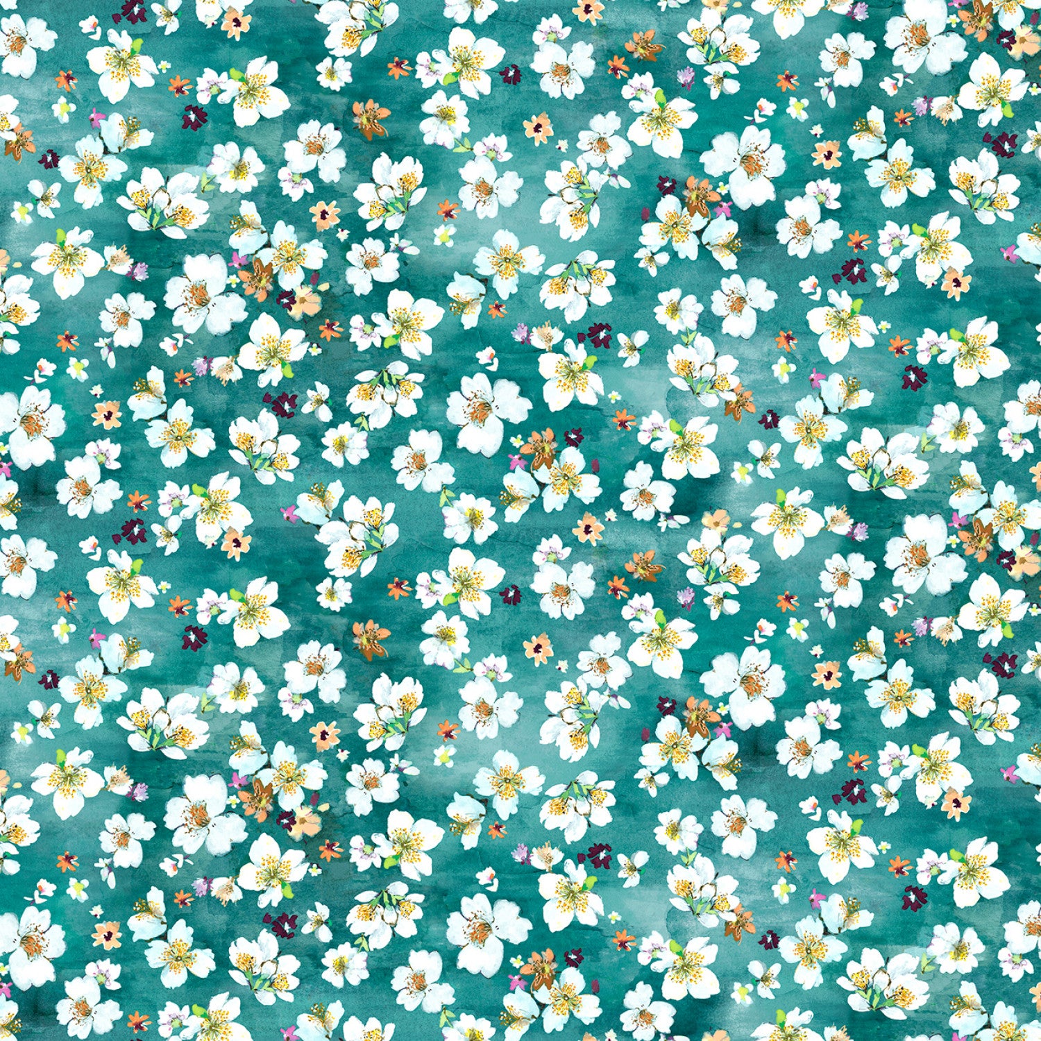 Flower Lake | Marine Lake Bloom by Lake by Michael Miller Fabrics | DCX11897-MARI