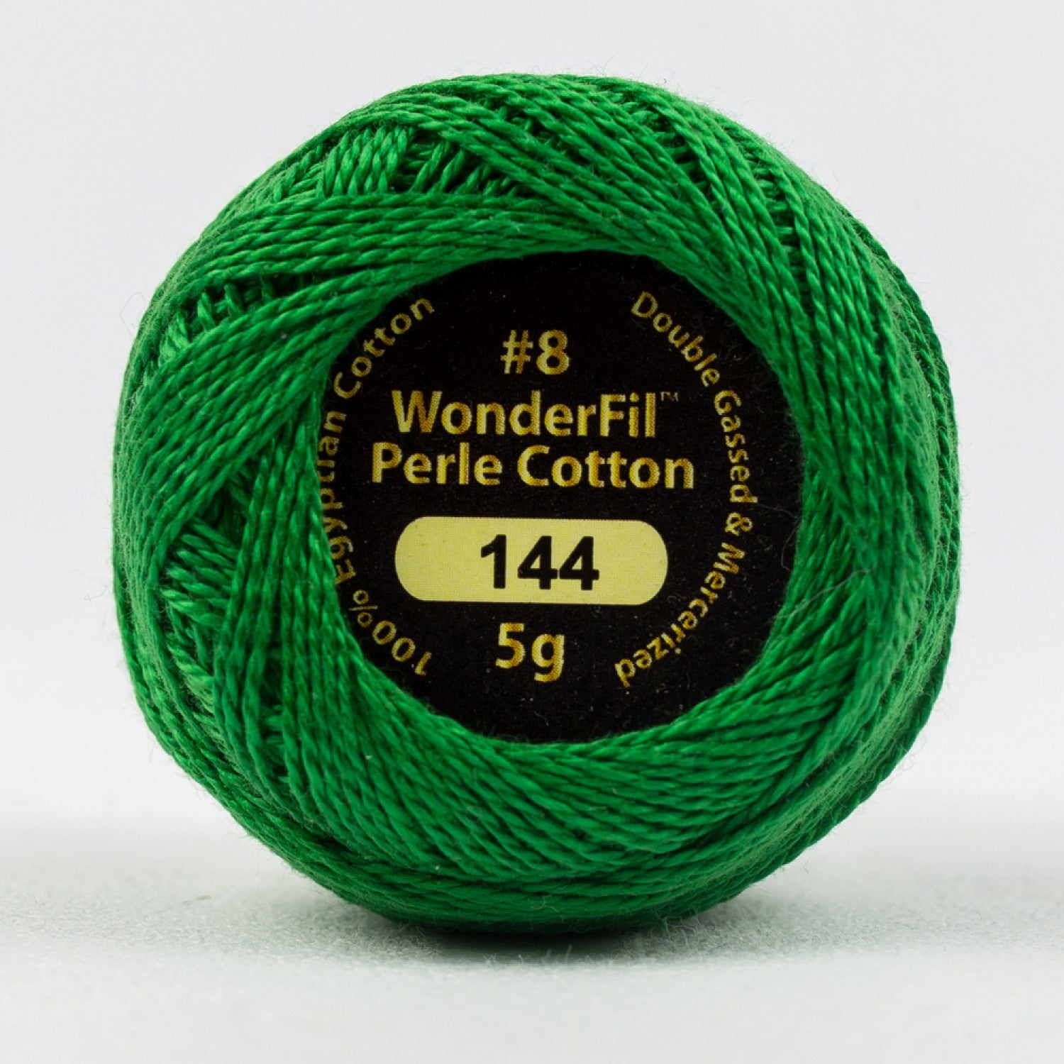 Eleganza #8 Perle Cotton by WonderFil | EL5G-144 Emerald (Christmas Green) | 5 grams