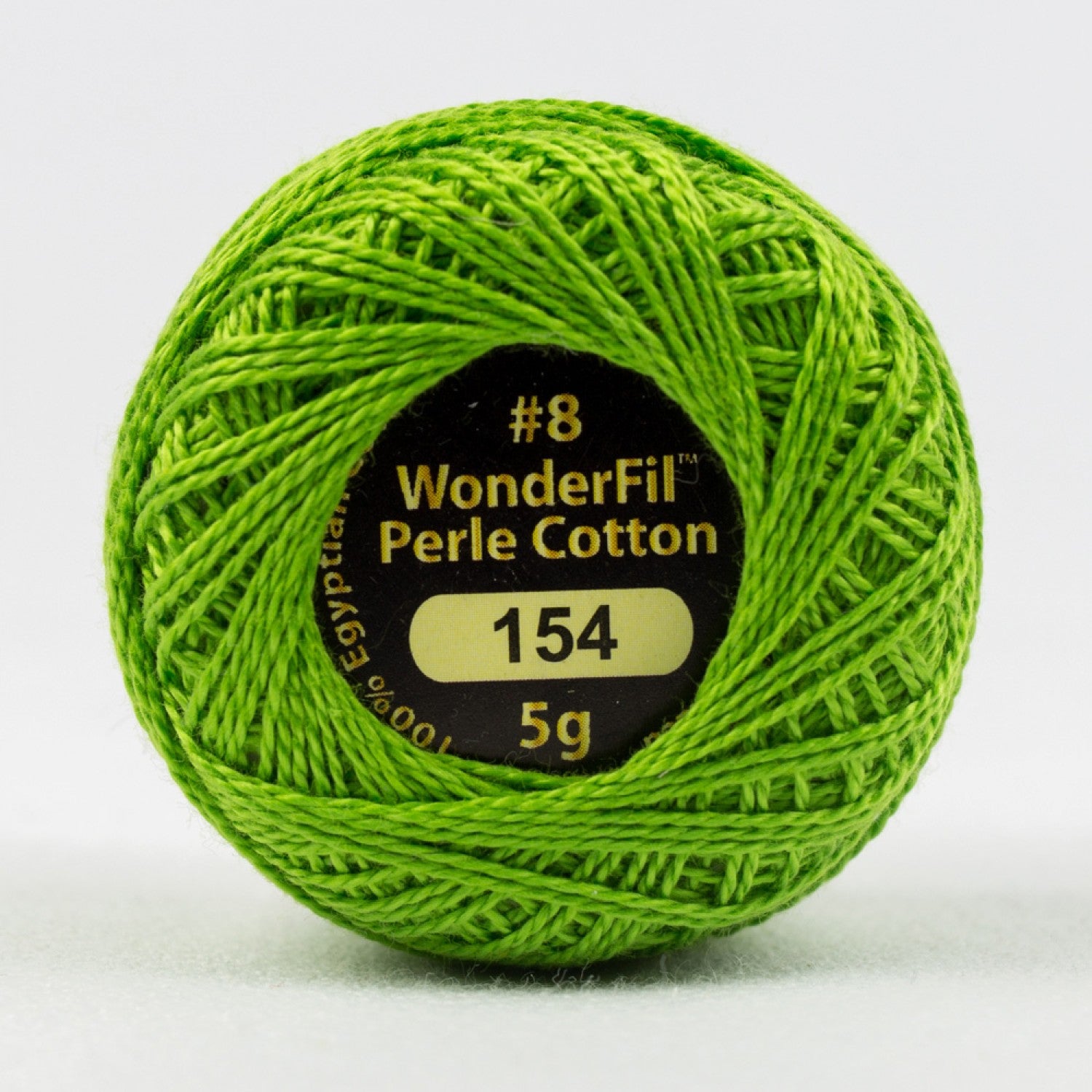 Eleganza #8 Perle Cotton by WonderFil | EL5G-154 Granny Smith | 5 grams