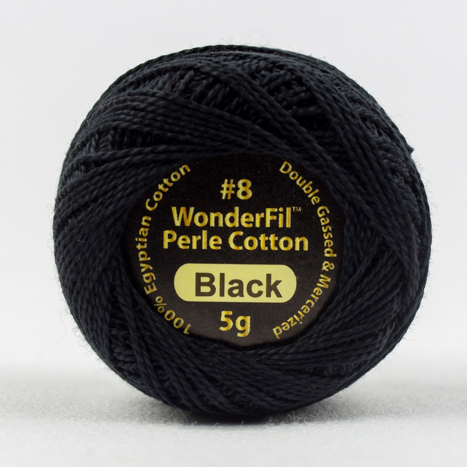 Eleganza #8 Perle Cotton by WonderFil | EL5G-200 Black | 5 grams