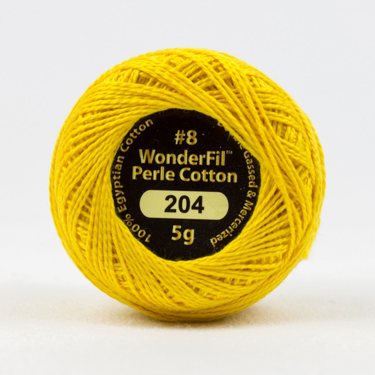 Eleganza #8 Perle Cotton by WonderFil | EL5G-204 Radiant Gold | 5 grams