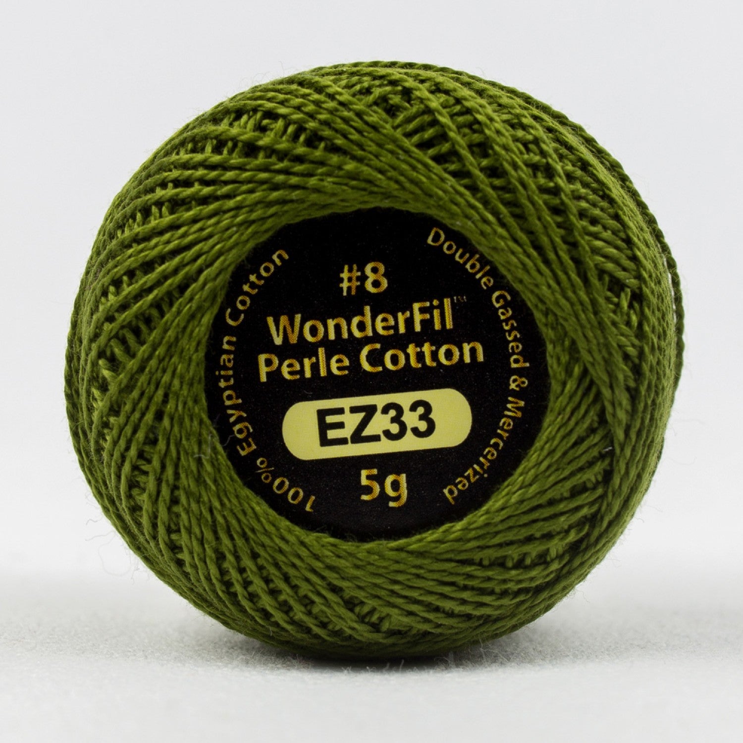 Eleganza #8 Perle Cotton by WonderFil | EL5G-33 Marsh Green | 5 grams