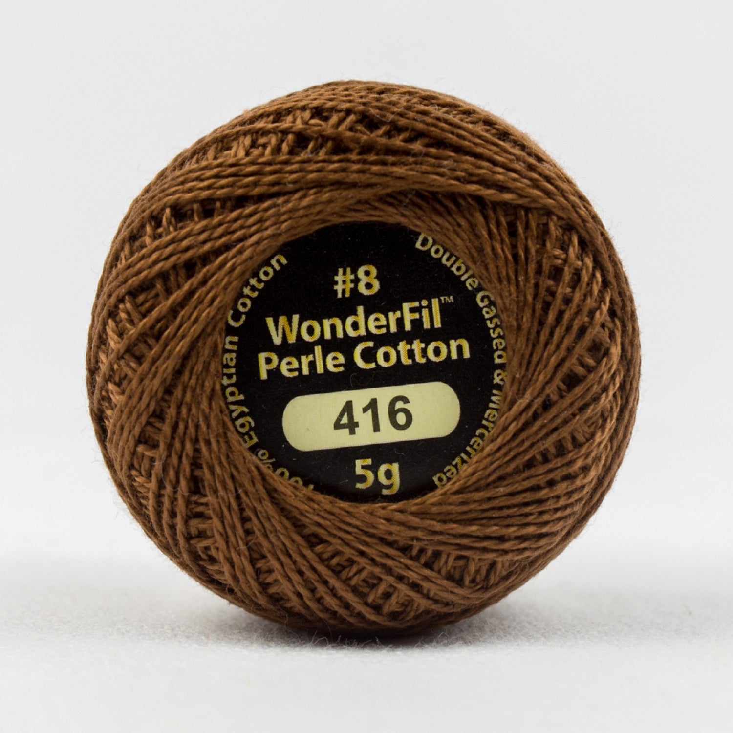 Eleganza #8 Perle Cotton by WonderFil | EL5G-416 Milk Chocolate | 5 grams