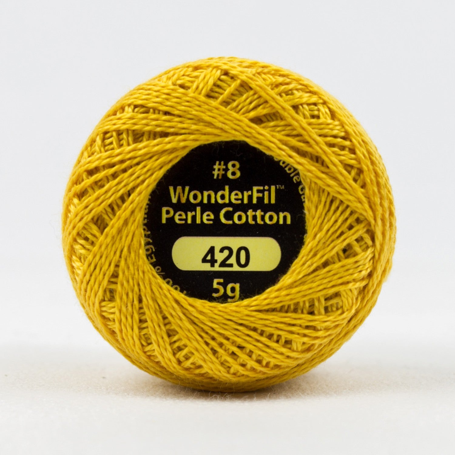 Eleganza #8 Perle Cotton by WonderFil | EL5G-420 Polished Amber | 5 grams