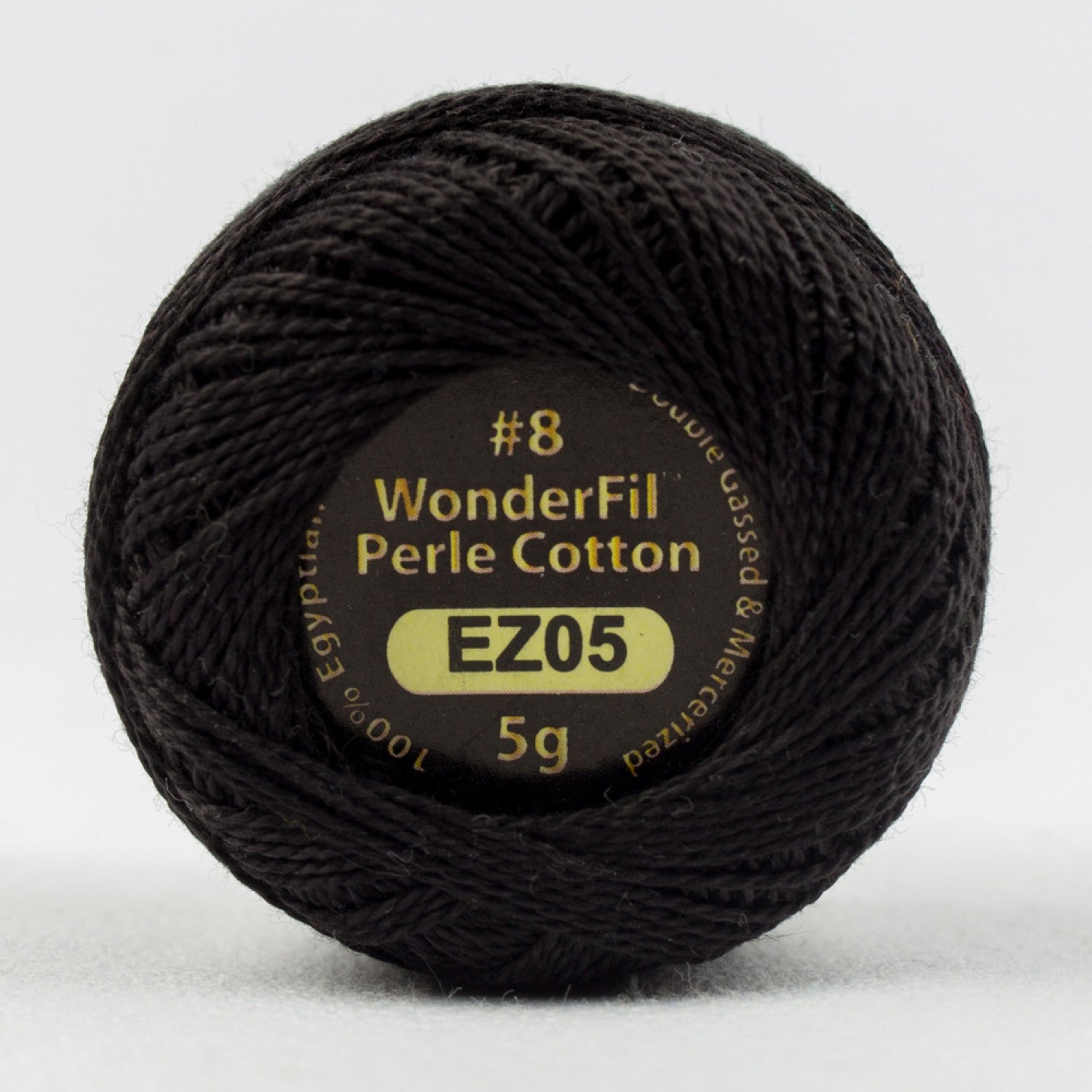 Eleganza #8 Perle Cotton by WonderFil | EL5G-5 Licorice | 5 grams