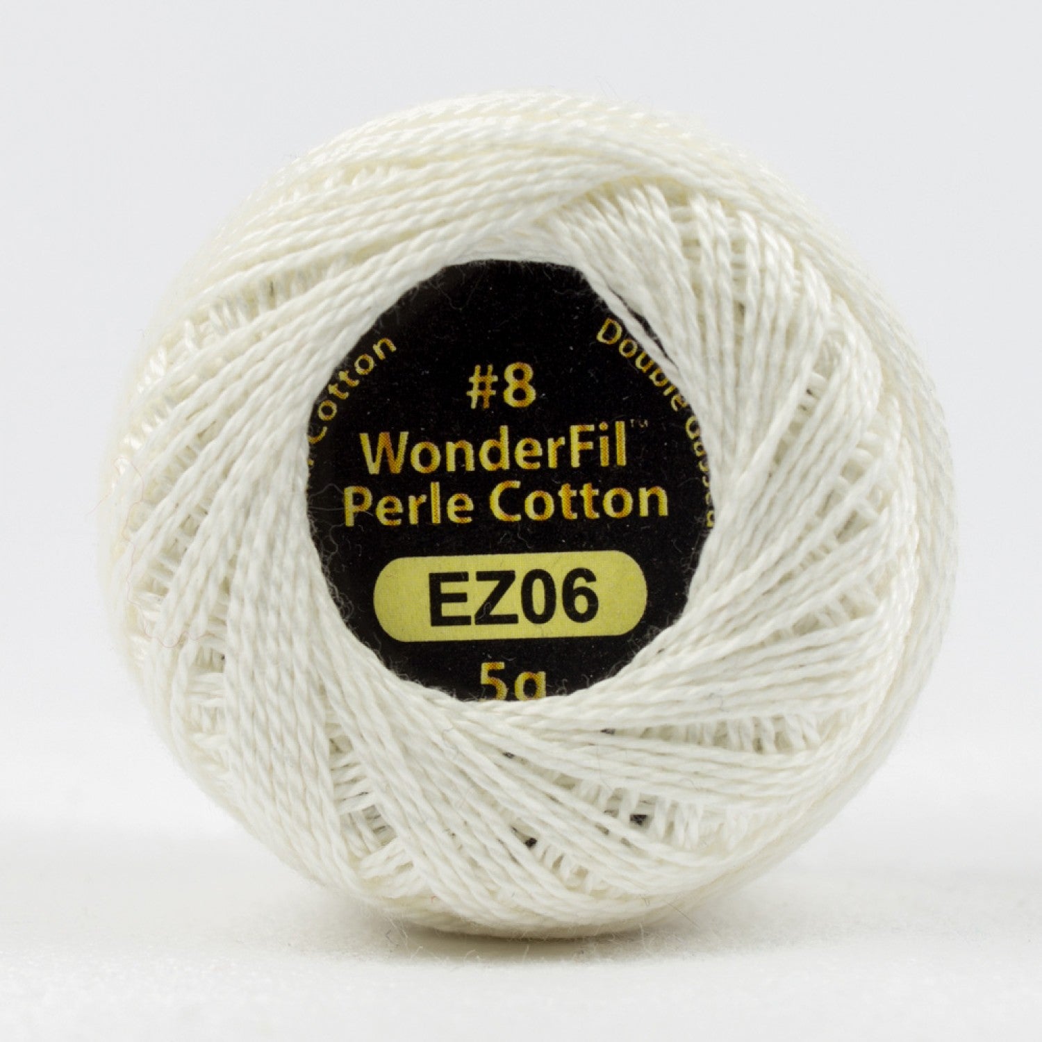 Eleganza #8 Perle Cotton by WonderFil | EL5G-6 First Snow | 5 grams