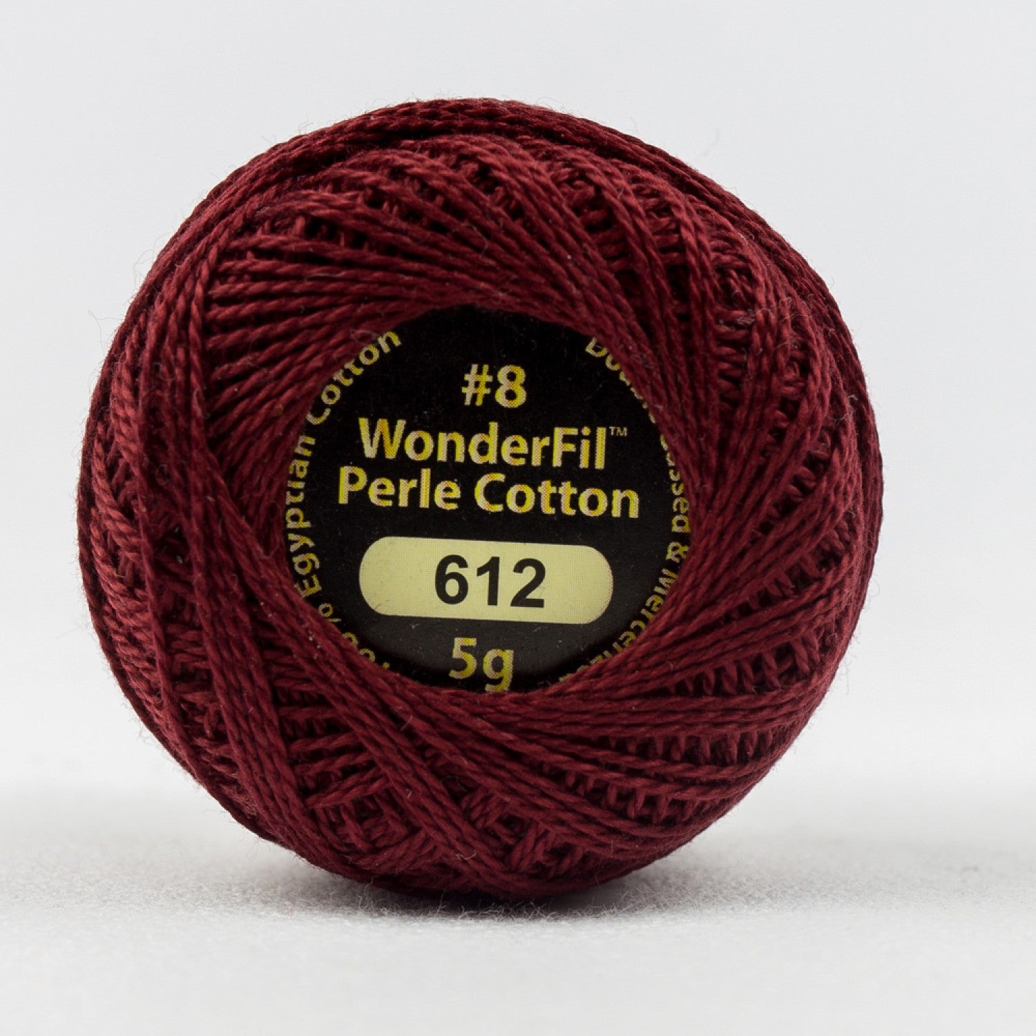 Eleganza #8 Perle Cotton by WonderFil | EL5G-612 Dry Wine | 5 grams