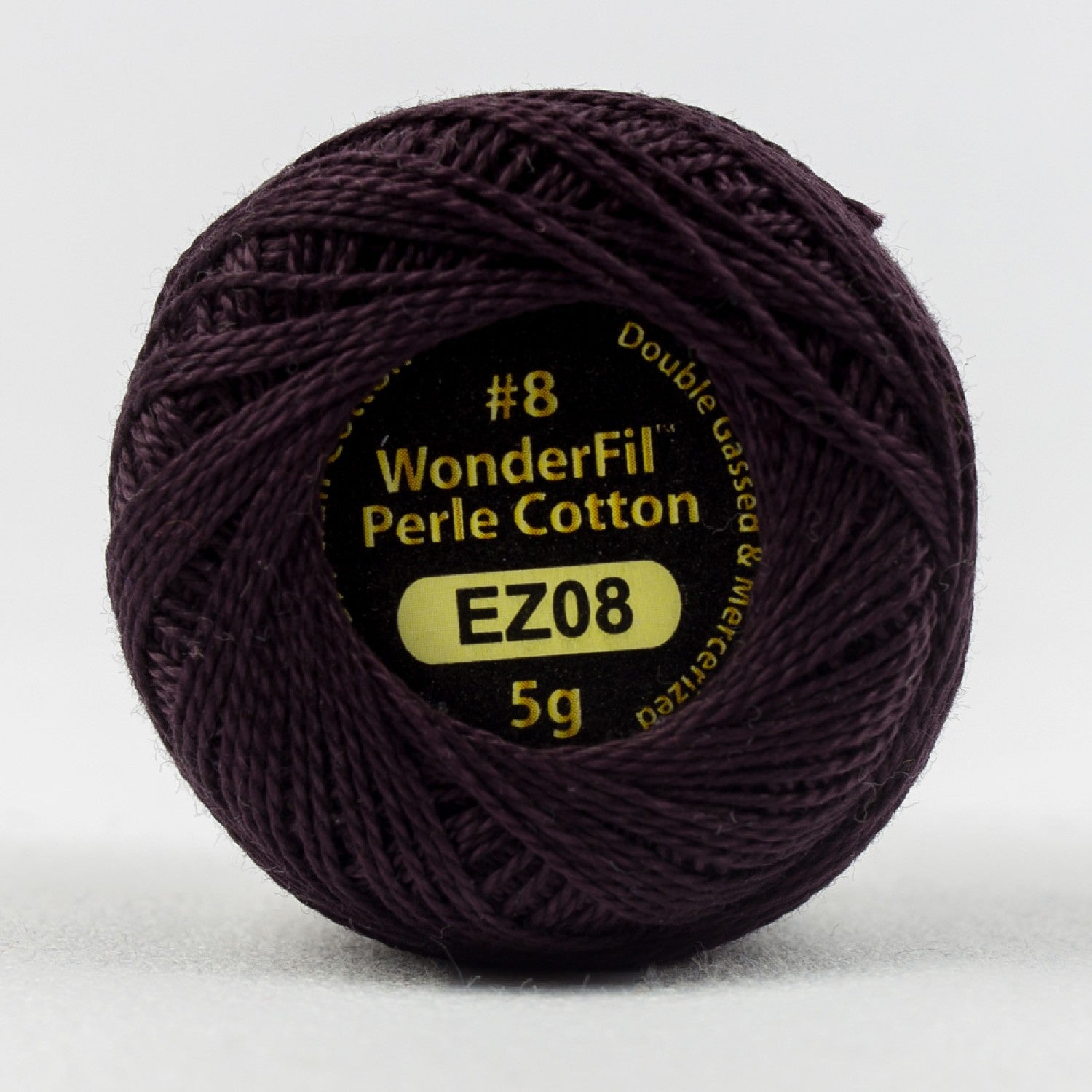 Eleganza #8 Perle Cotton by WonderFil | EL5G-8 Black Lotus | 5 grams