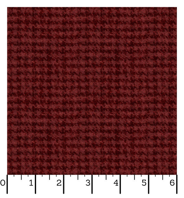 Woolies Flannel | Houndstooth - Dark Red by Bonnie Sullivan for Maywood Studio | MASF18503-RJ