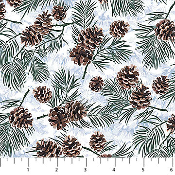 Winter Jays Flannel | F27198-42 | Art Brand Holdings for Northcott Fabrics