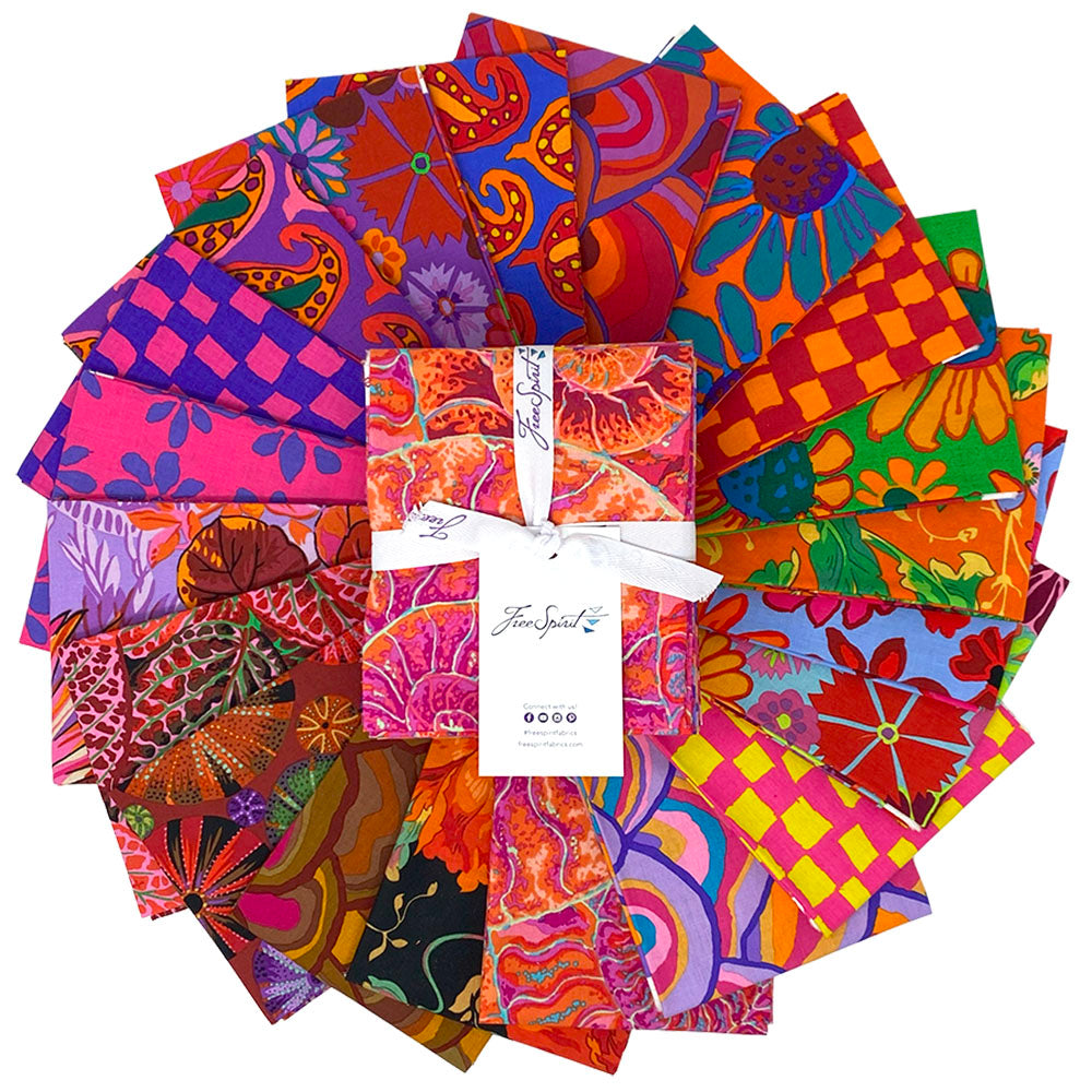 August 2024 | Kaffe Fassett Collective Fat Quarter Bundle - Hot Colorway | 20 pcs