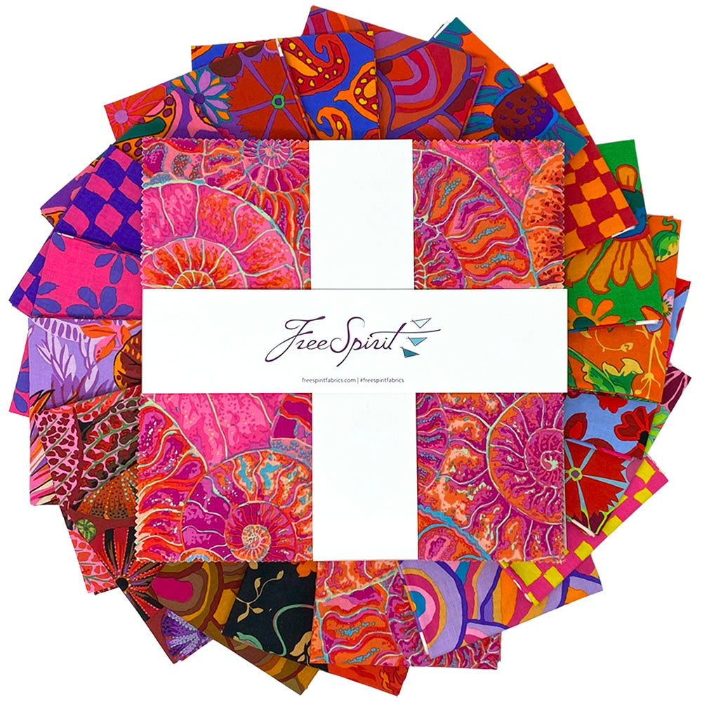 August 2024 | Kaffe Fassett Collective 10" Square Pack - Hot Colorway | 42 pcs