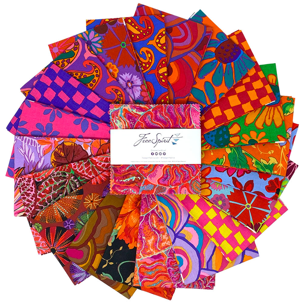 August 2024 | Kaffe Fassett Collective 5" Charm Pack - Hot Colorway | 42 pcs