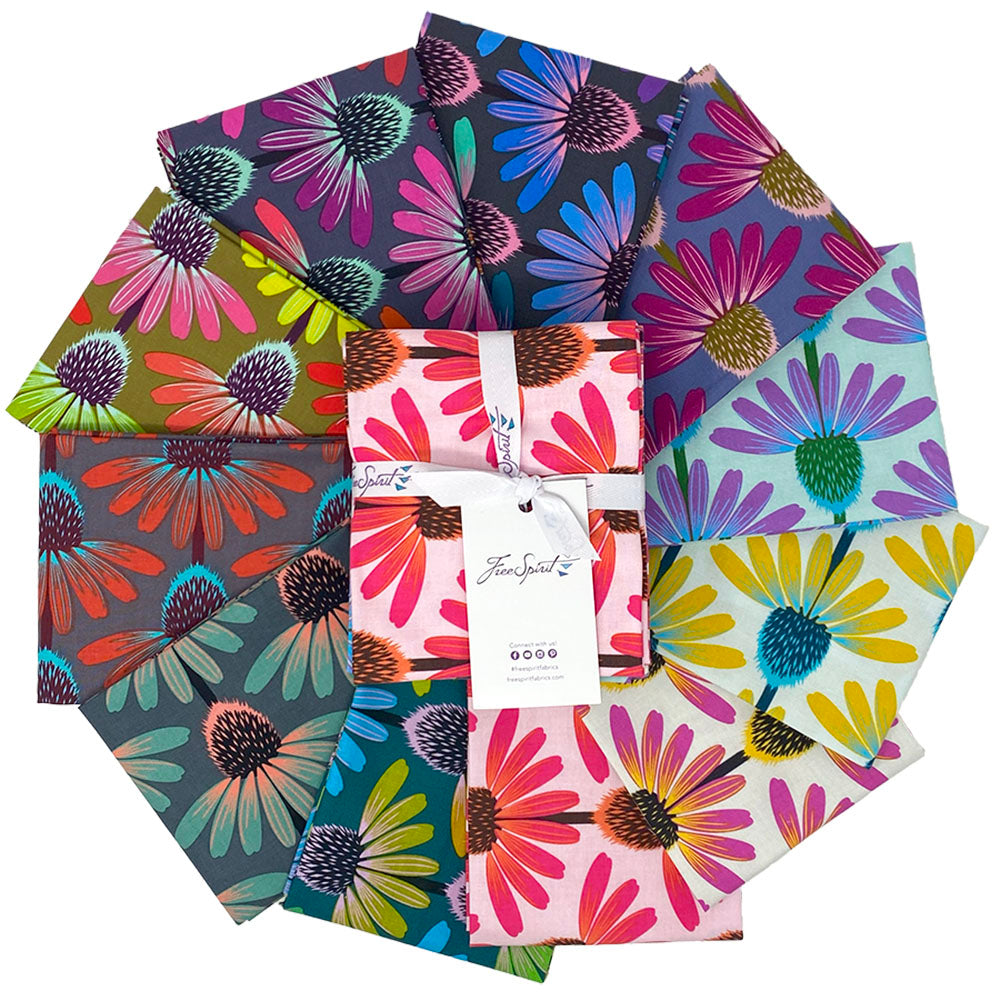 Love Always, AM | Echinacea Fat Quarter Bundle by Anna Maria for Free Spirit | 11pcs