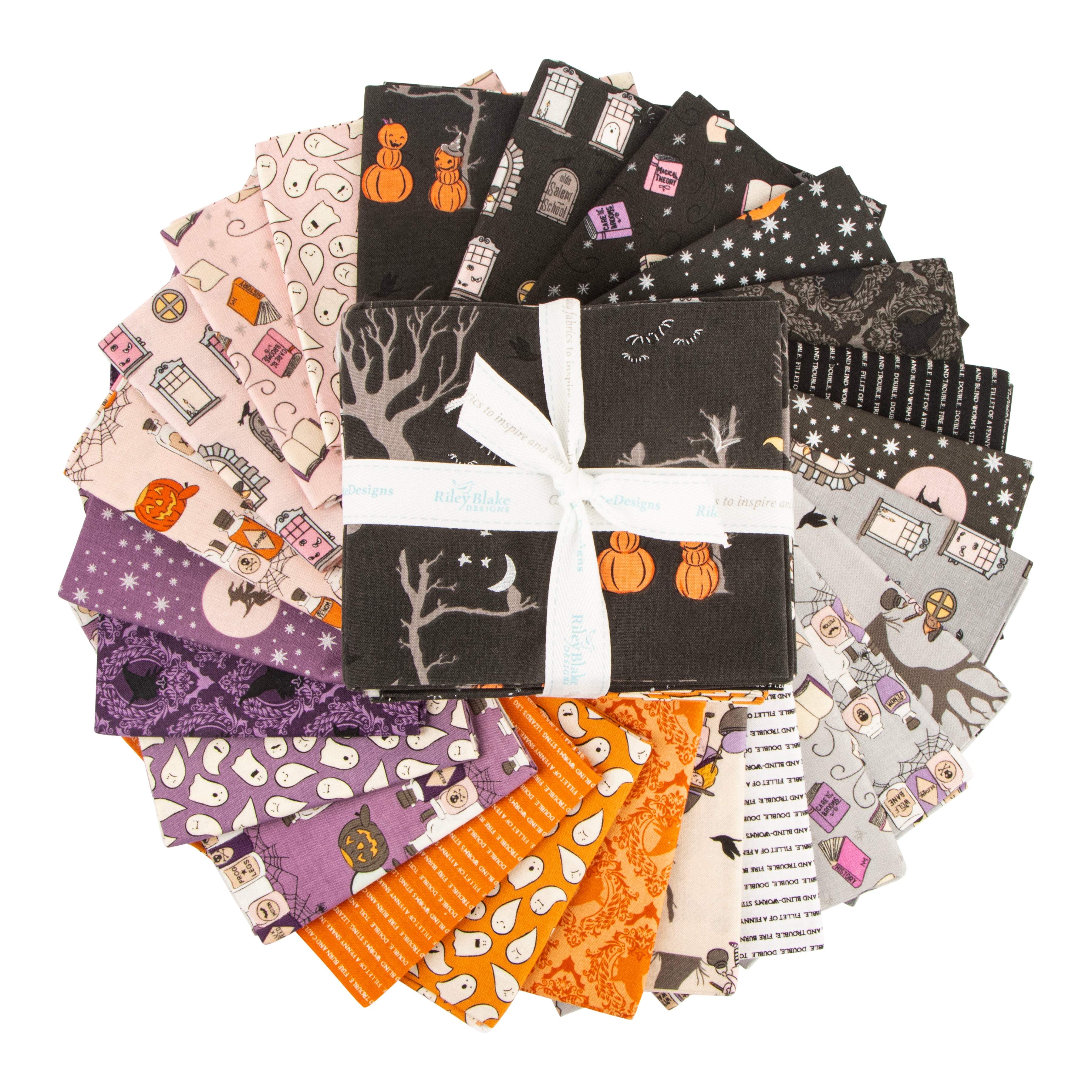 Spooky Schoolhouse | Fat Quarter Bundle by Melissa Mortenson for Riley Blake | 24 pcs