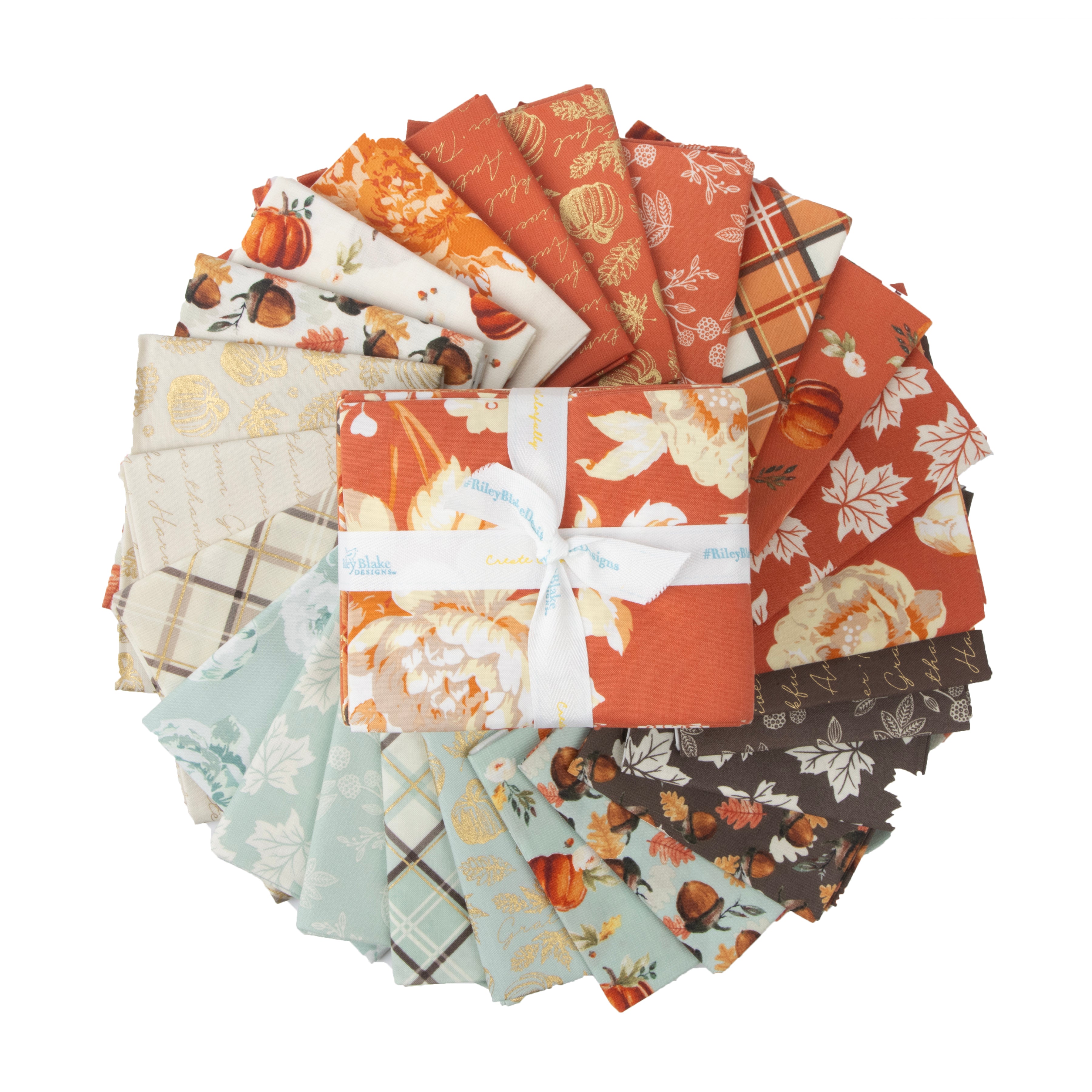 Shades of Autumn | Fat Quarter Bundle by My Mind's Eye for Riley Blake | 24 pcs