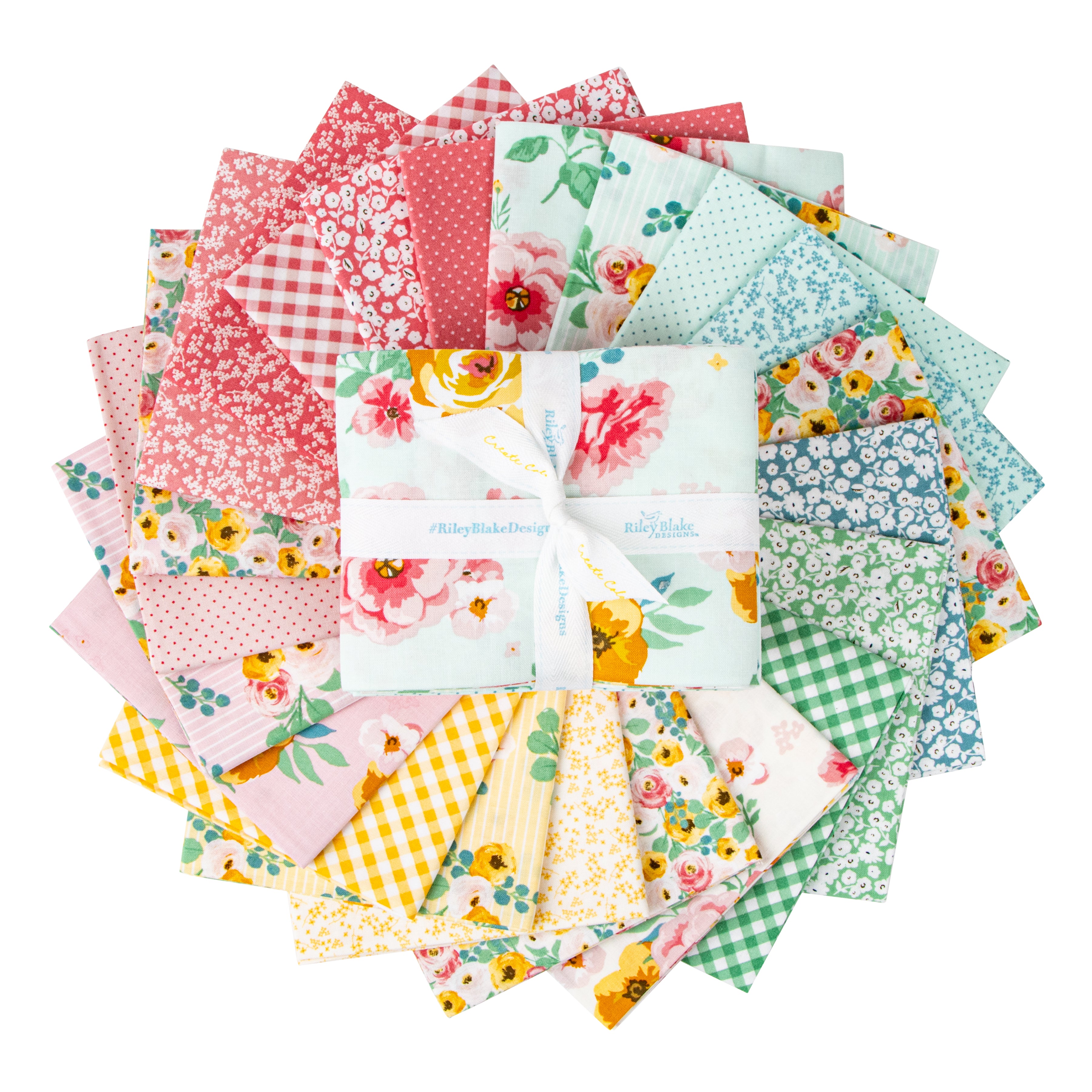 Spring Gardens | Fat Quarter Bundle by My Mind's Eye for Riley Blake | 22 pcs