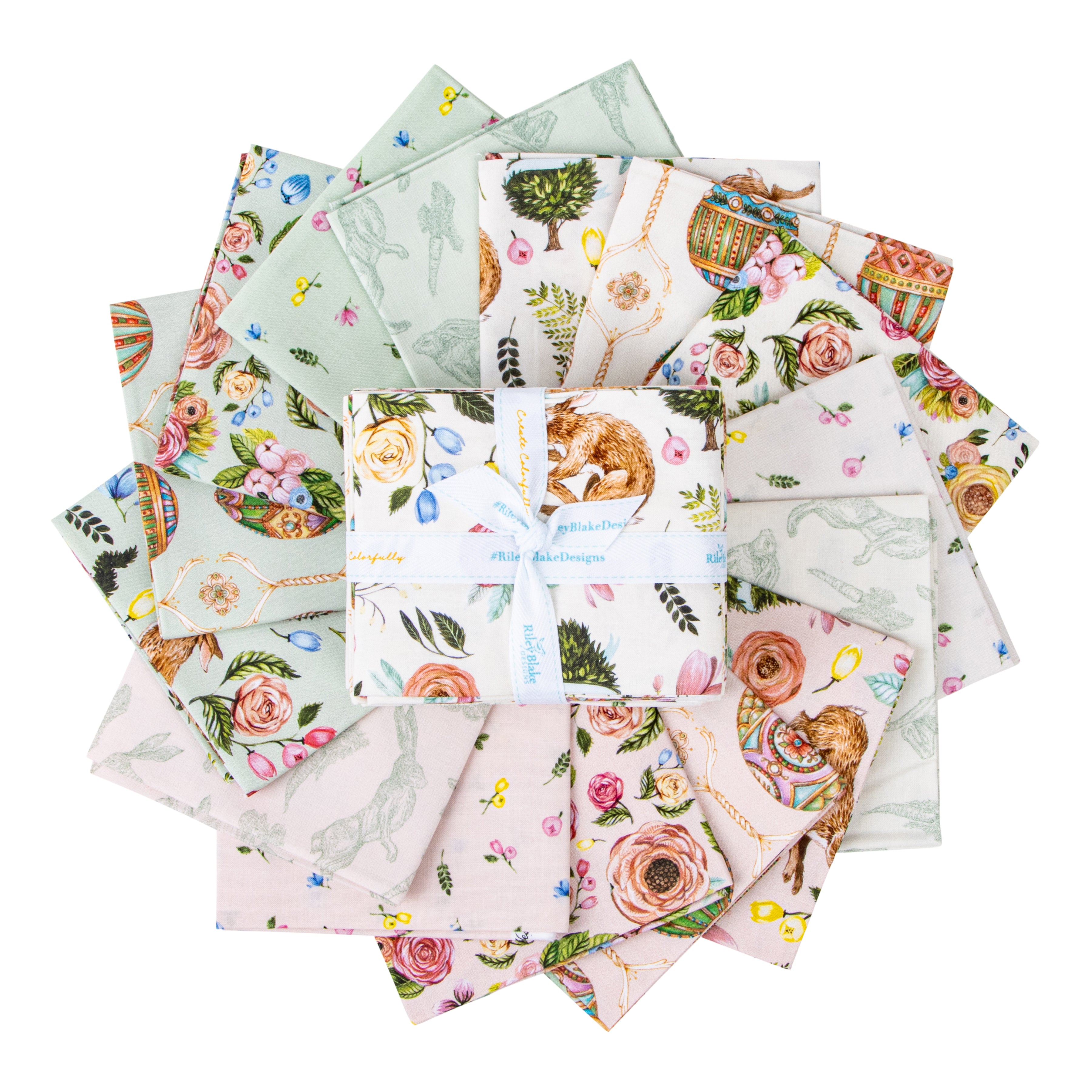 Sweet Spring | Fat Quarter Bundle by Hester & Cook for Riley Blake | 15 pcs